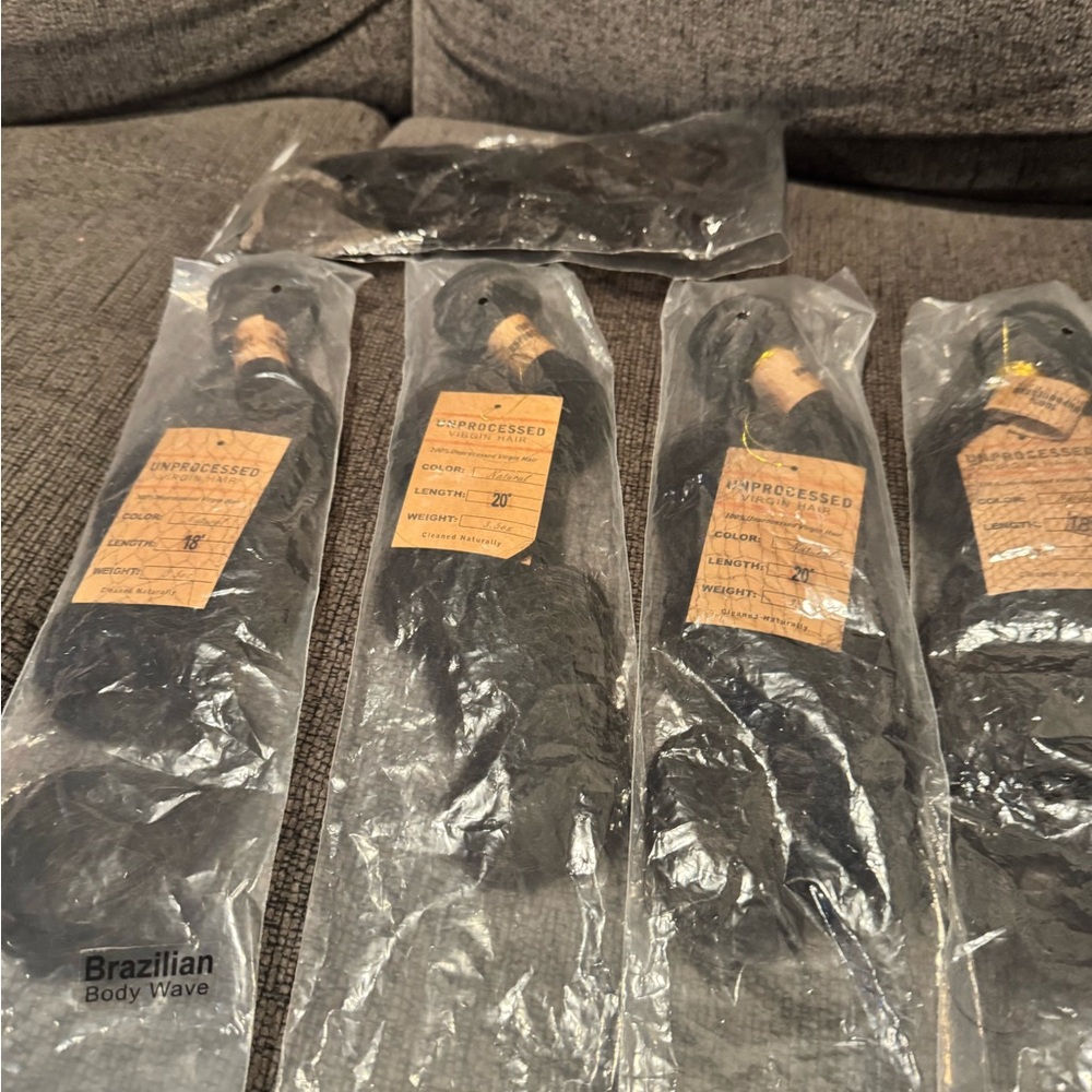 Unprocessed Brazilian Body Wave Hair Bundles - Black